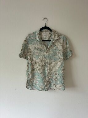 Denim & Flower Ricky Singh Tropical Floral Viscose Shirt XL (Fits like Medium)